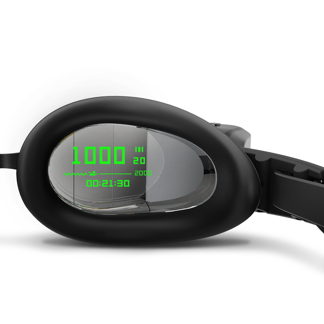 Holoswim 2pro AR swim goggles with few scratches but no effect on function test - Holoswim