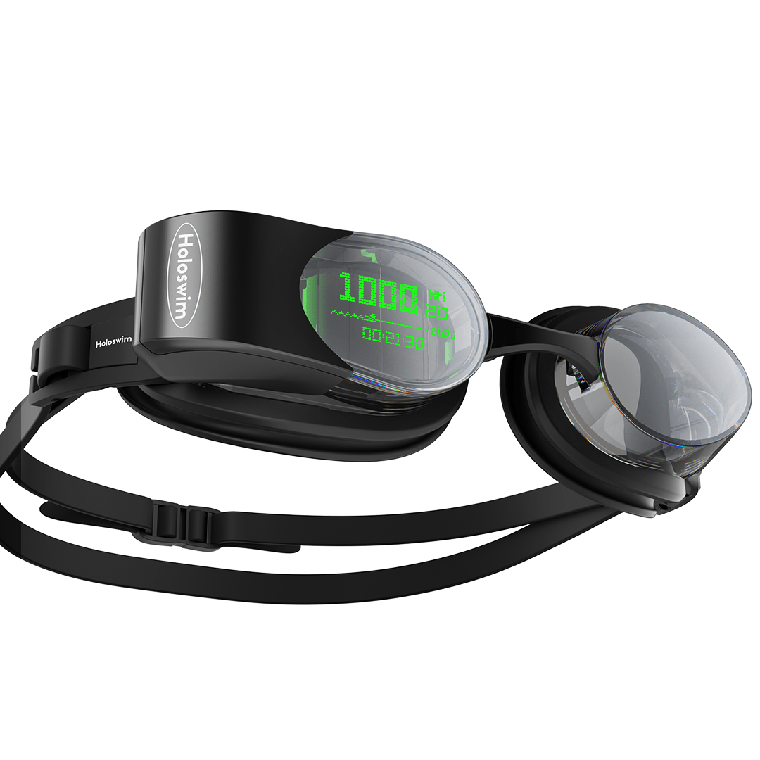Holoswim 2pro AR swim goggles with few scratches but no effect on function test - Holoswim
